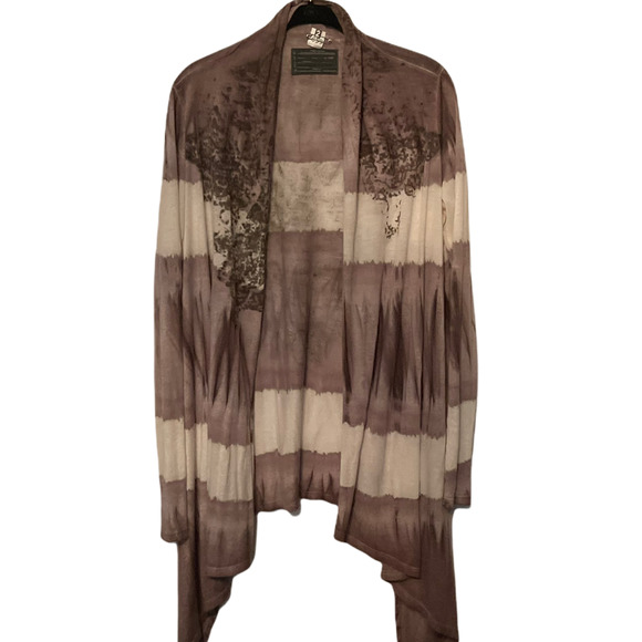 AllSaints Spitalfields brown tie dyed cardigan 10, boho, festival. western - Picture 5 of 8